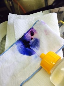 白衣ワンピーインク染み②